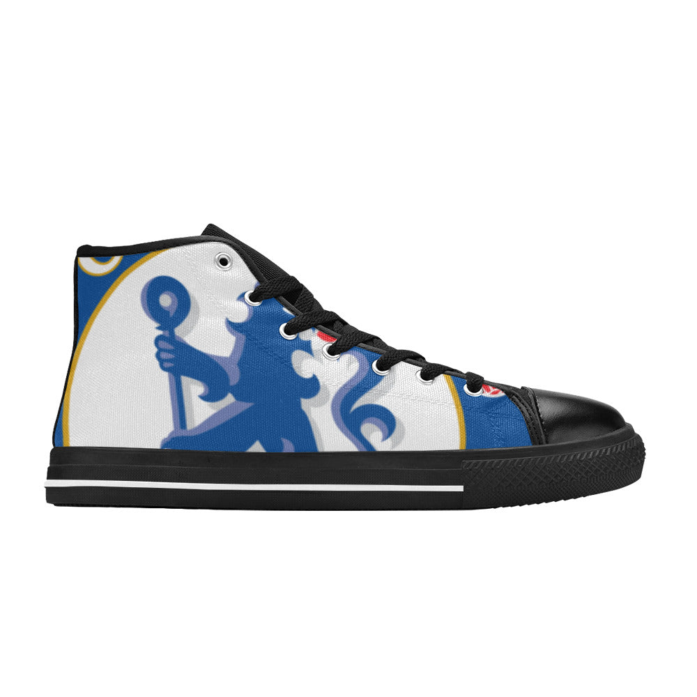 CHELSEA FC Kid's High Top Canvas Shoes - BLACK