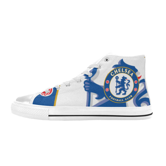 CHELSEA FC Kid's High Top Canvas Shoes - WHITE