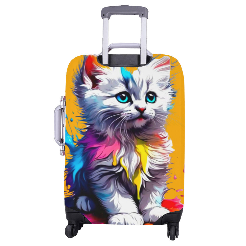 Colorful Kitty Luggage Cover