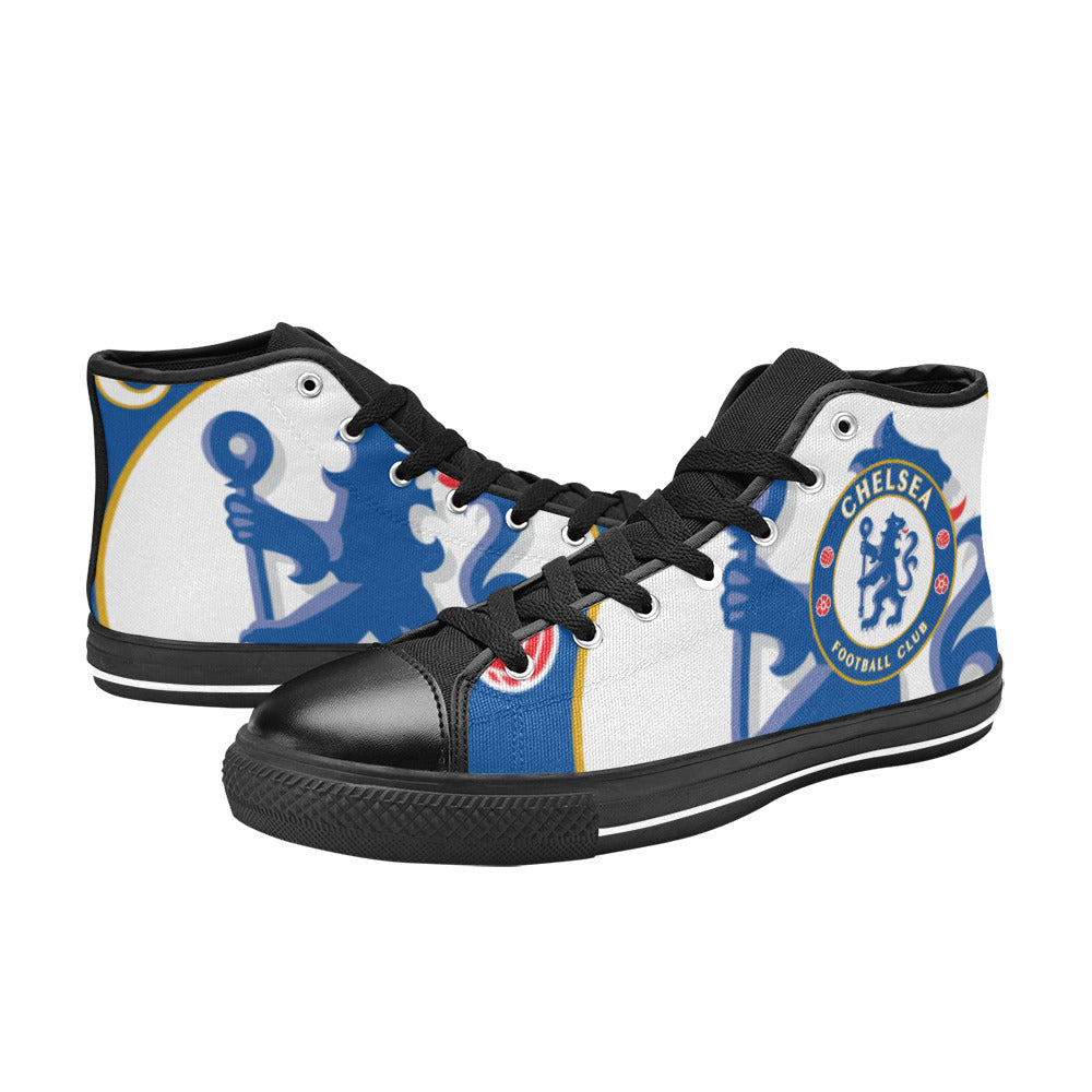 CHELSEA FC Kid's High Top Canvas Shoes - BLACK