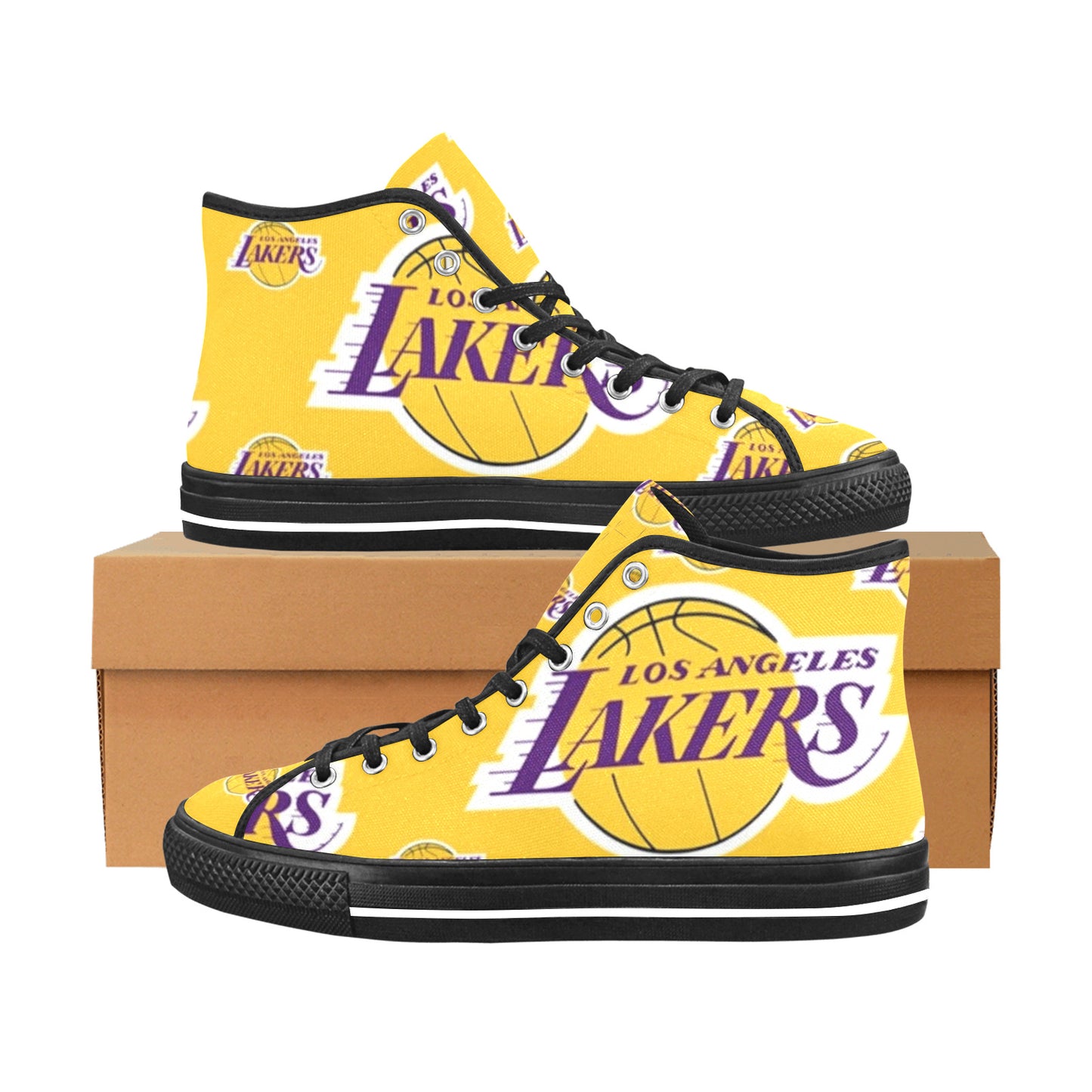 LAKERS Women's Vancouver High Top Canvas - BLACK