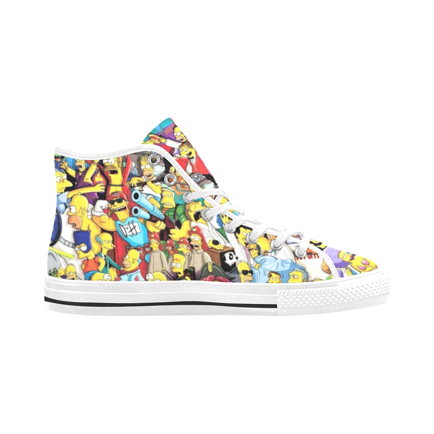 SIMPSONS Men's Vancouver High Top Canvas Shoes - WHITE