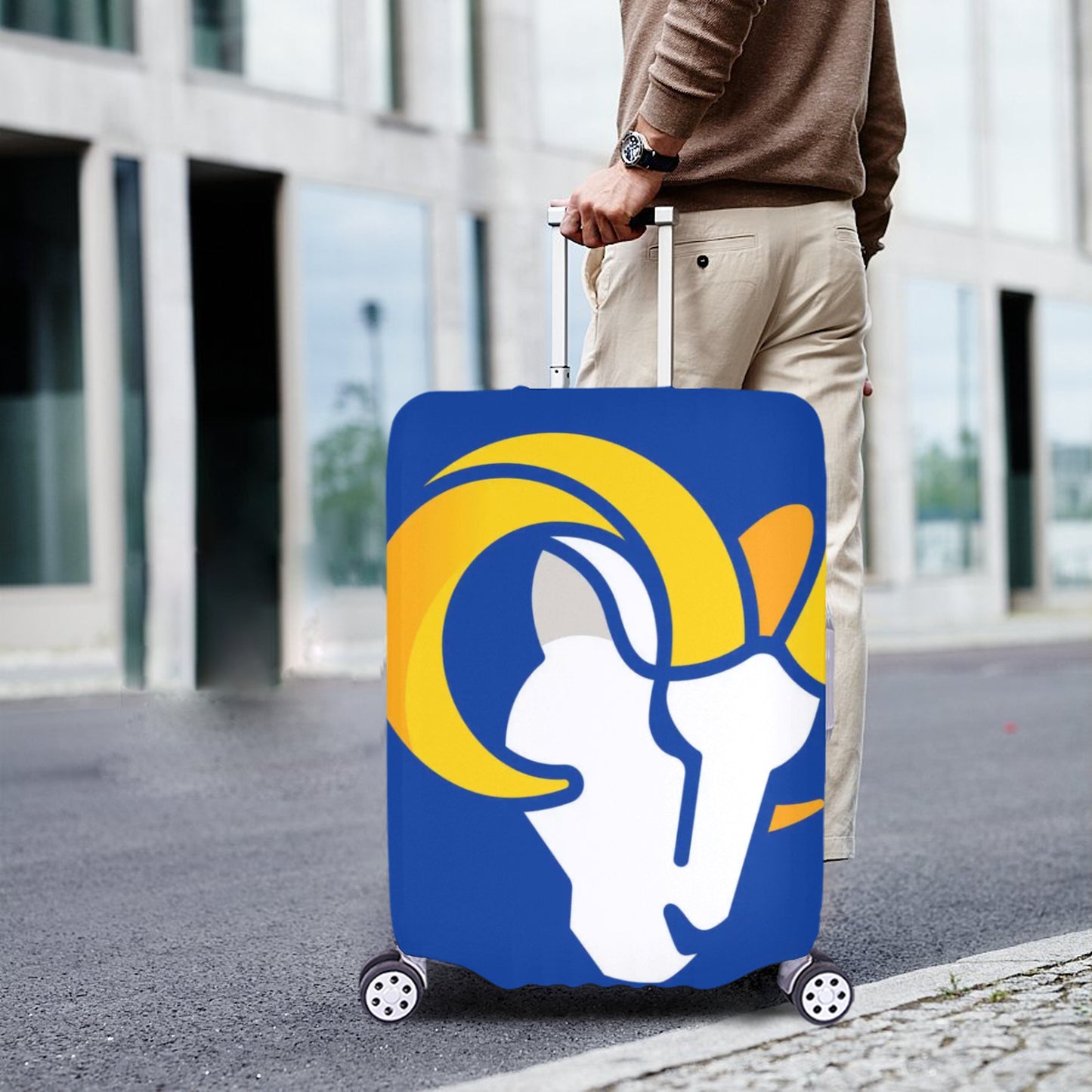 LA Rams Blue Luggage Cover