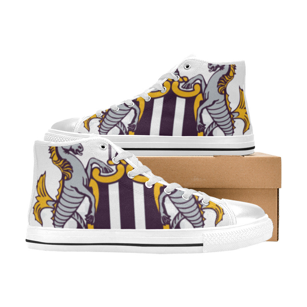 NEWCASTLE UTD Kid's High Top Canvas Shoes - WHITE