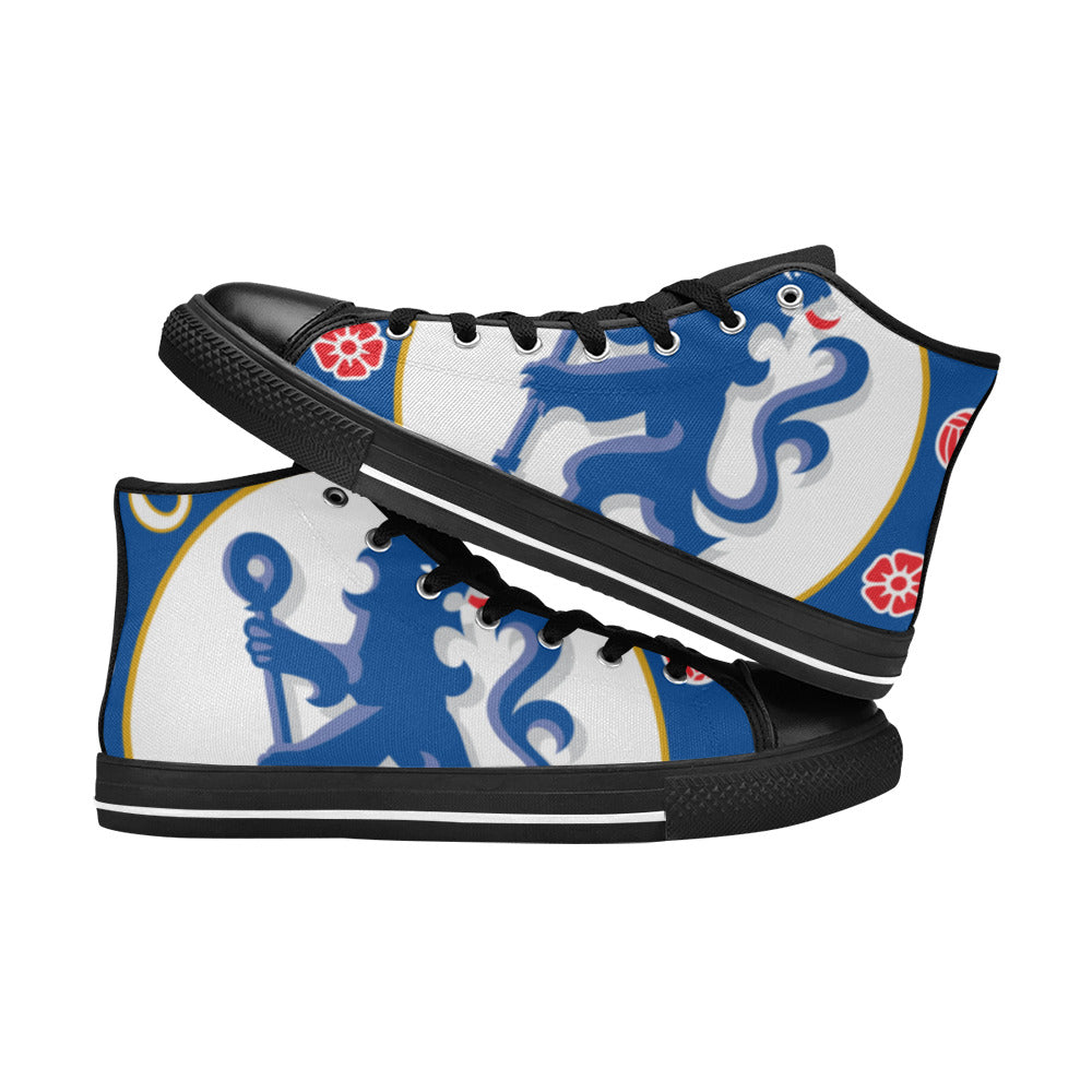 CHELSEA FC Kid's High Top Canvas Shoes - BLACK