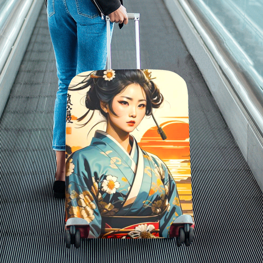 Japanese Themed Luggage Cover