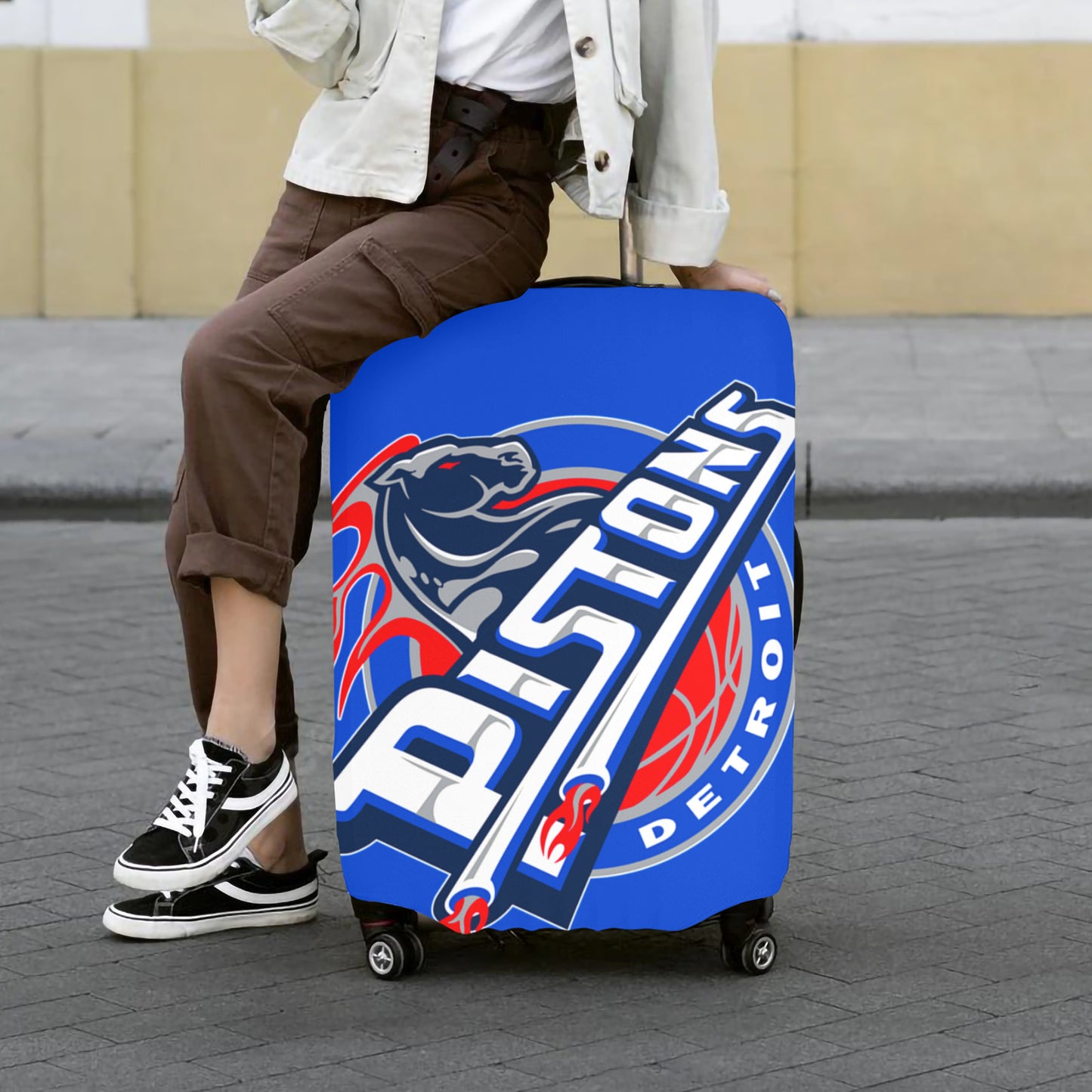 Detroit Pistons Luggage Cover