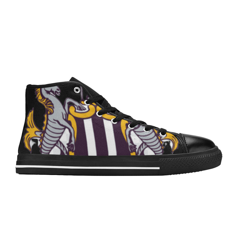 NEWCASTLE UTD Kid's High Top Canvas Shoes - BLACK